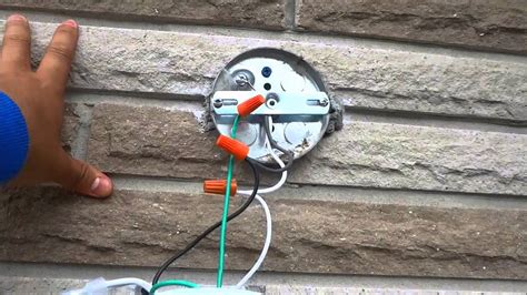 installing new outside light fixture on old junction box|outside light box installation.